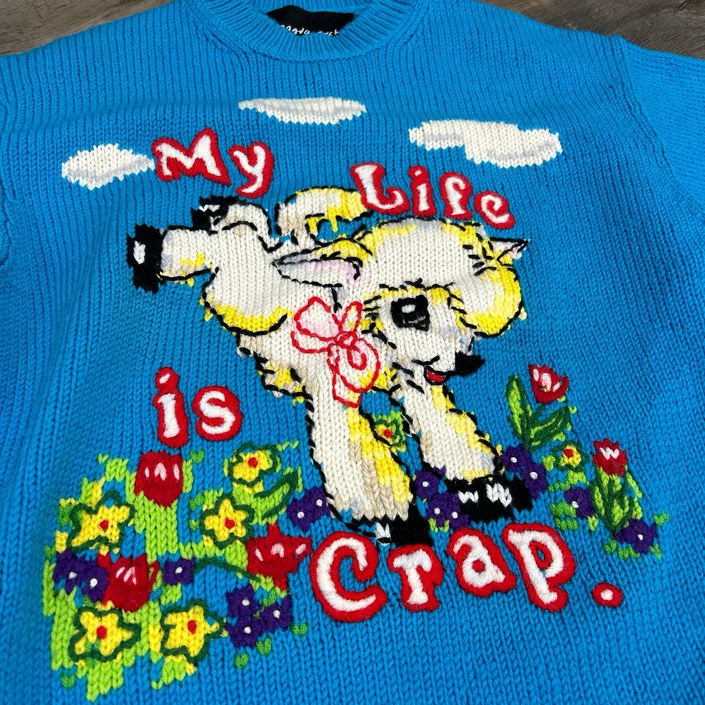 Marc Jacobs x Magda Archer my life is crap wool sweater - Picture 6 of 10